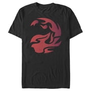 Mens Magic The Gathering Mana Fireball Symbol Graphic Tee Black Medium