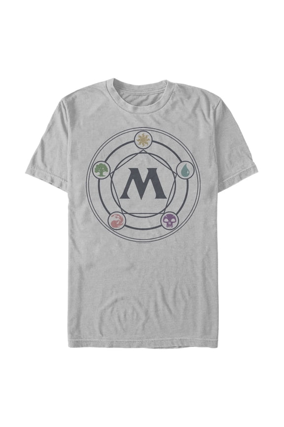 Men's Magic: The Gathering Mana Star  Graphic Tee Silver X Large
