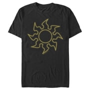 Mens Magic The Gathering Mana Sun Symbol Outline Graphic Tee Black X Large