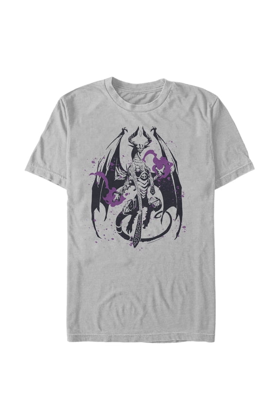 Men's Magic: The Gathering Nicol Dragon Portrait Graphic Tee Silver X Large