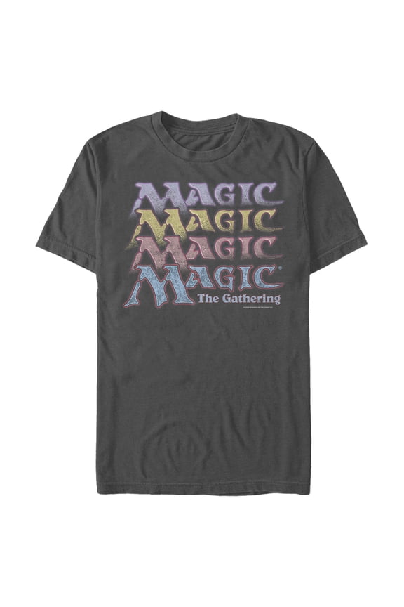 Men's Magic: The Gathering Rainbow Fade Graphic Tee Charcoal Large