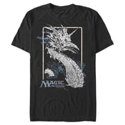 Mens Magic The Gathering Vintage Lurking in Waves Graphic Tee Black X Large