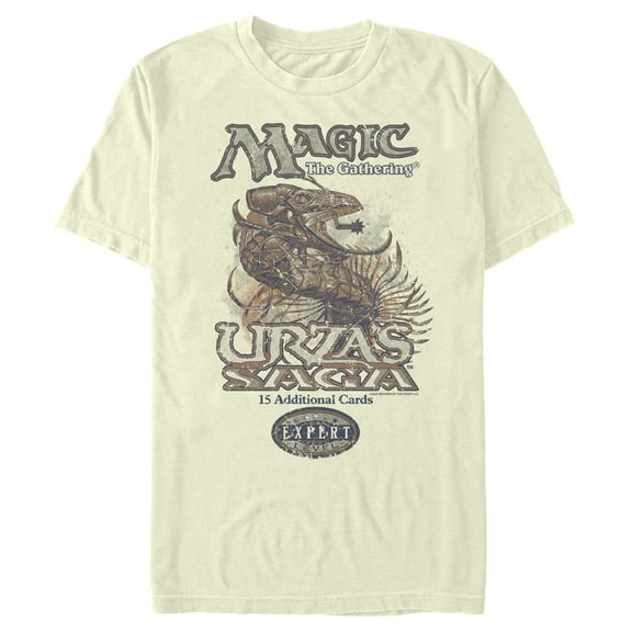 Men's Magic: The Gathering Vintage Urza's Saga Set  Graphic Tee Beige 3X Large