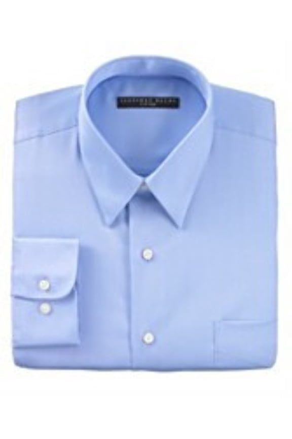 Men's Magnetic Closure Shirt-Light Blue Size M