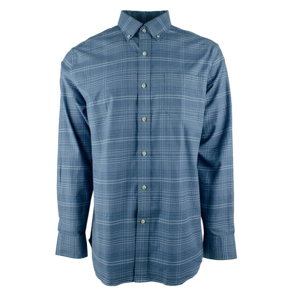 Men's Mainmast Plaid Stretch Button Down Shirt LI Small