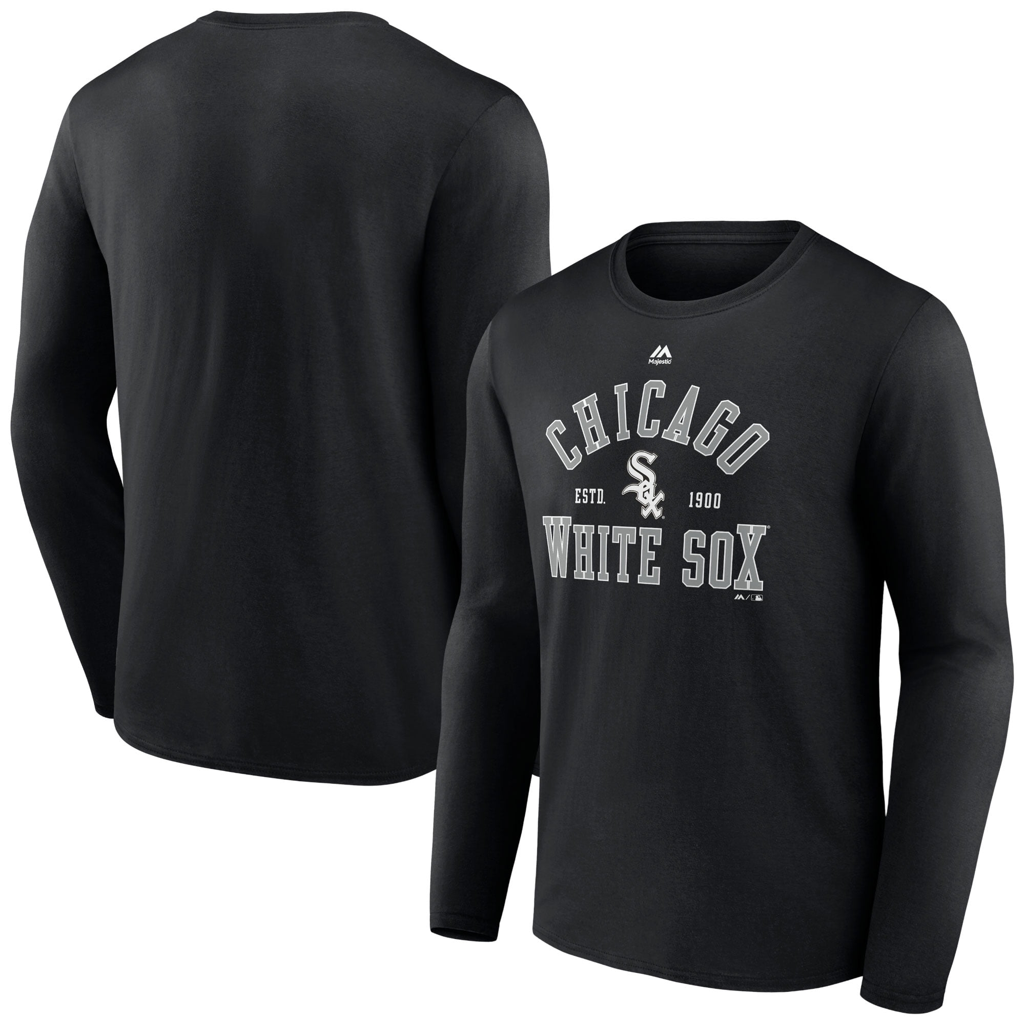 Men's Majestic Black Chicago White Sox High Praise Long Sleeve T