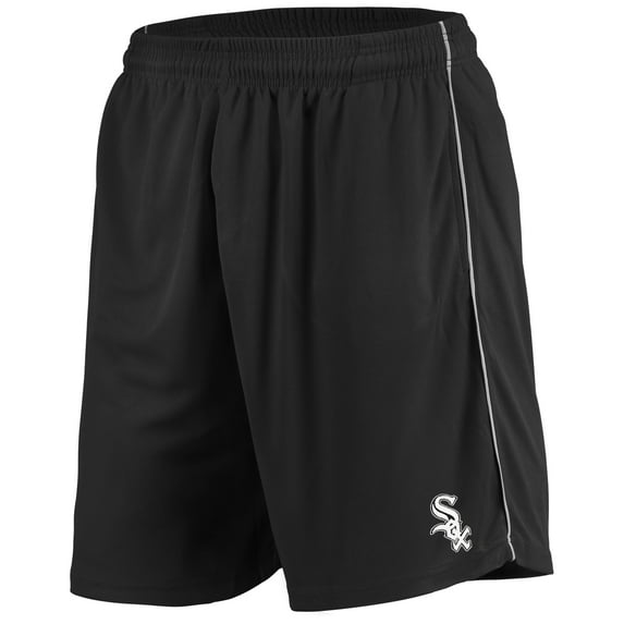 Men's Majestic Black Chicago White Sox Mesh Shorts