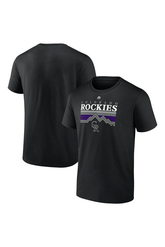 Men's Majestic Black Colorado Rockies Ready to Play T-Shirt