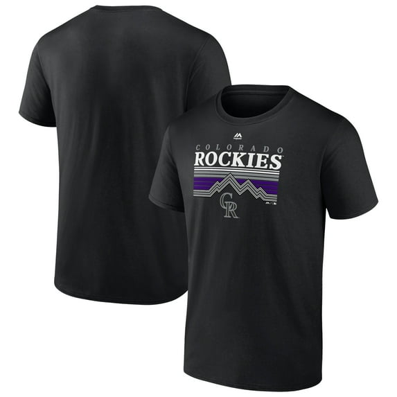 Men's Majestic Black Colorado Rockies Ready to Play T-Shirt