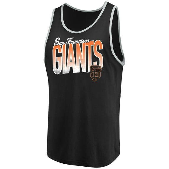 Men's Majestic Black/Heathered Gray San Francisco Giants Within Reach Tank Top