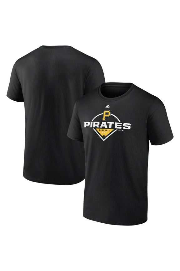 Men's Majestic Black Pittsburgh Pirates Assist T-Shirt
