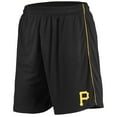 thumbnail image 1 of Men's Majestic Black Pittsburgh Pirates Mesh Shorts, 1 of 2