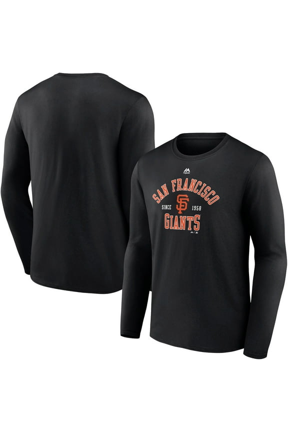 Men's Majestic Black San Francisco Giants High Praise Long Sleeve T-Shirt