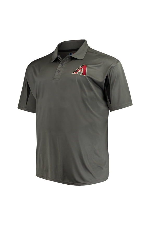 Men's Majestic Charcoal/Black Arizona Diamondbacks Contract Polo