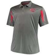 Mens Majestic Charcoal/Red Cincinnati Reds Contract Polo