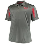 Mens Majestic Charcoal/Red Cincinnati Reds Contract Polo