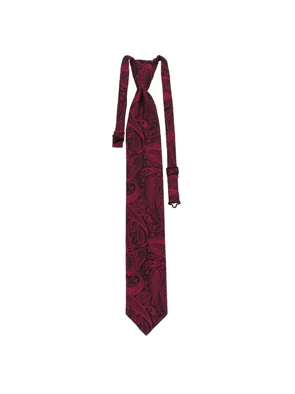 Men’s Majestic Fuchsia Formal Satin Pre-Tied Necktie Tie in a Variety of Colors by Spencer J’s Signature Satin Collection