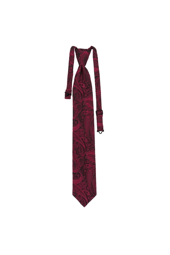 Men’s Majestic Fuchsia Formal Satin Pre-Tied Necktie Tie in a Variety of Colors by Spencer J’s Signature Satin Collection