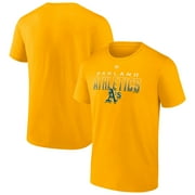 Mens Majestic Gold Oakland Athletics Fast-Paced T-Shirt
