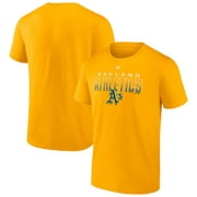 Men's Majestic Gold Oakland Athletics Fast-Paced T-Shirt