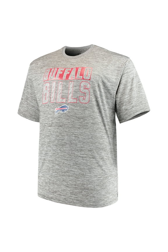 Men's Majestic Heathered Gray Buffalo Bills Big & Tall Last Chance Ply Reflective T-Shirt