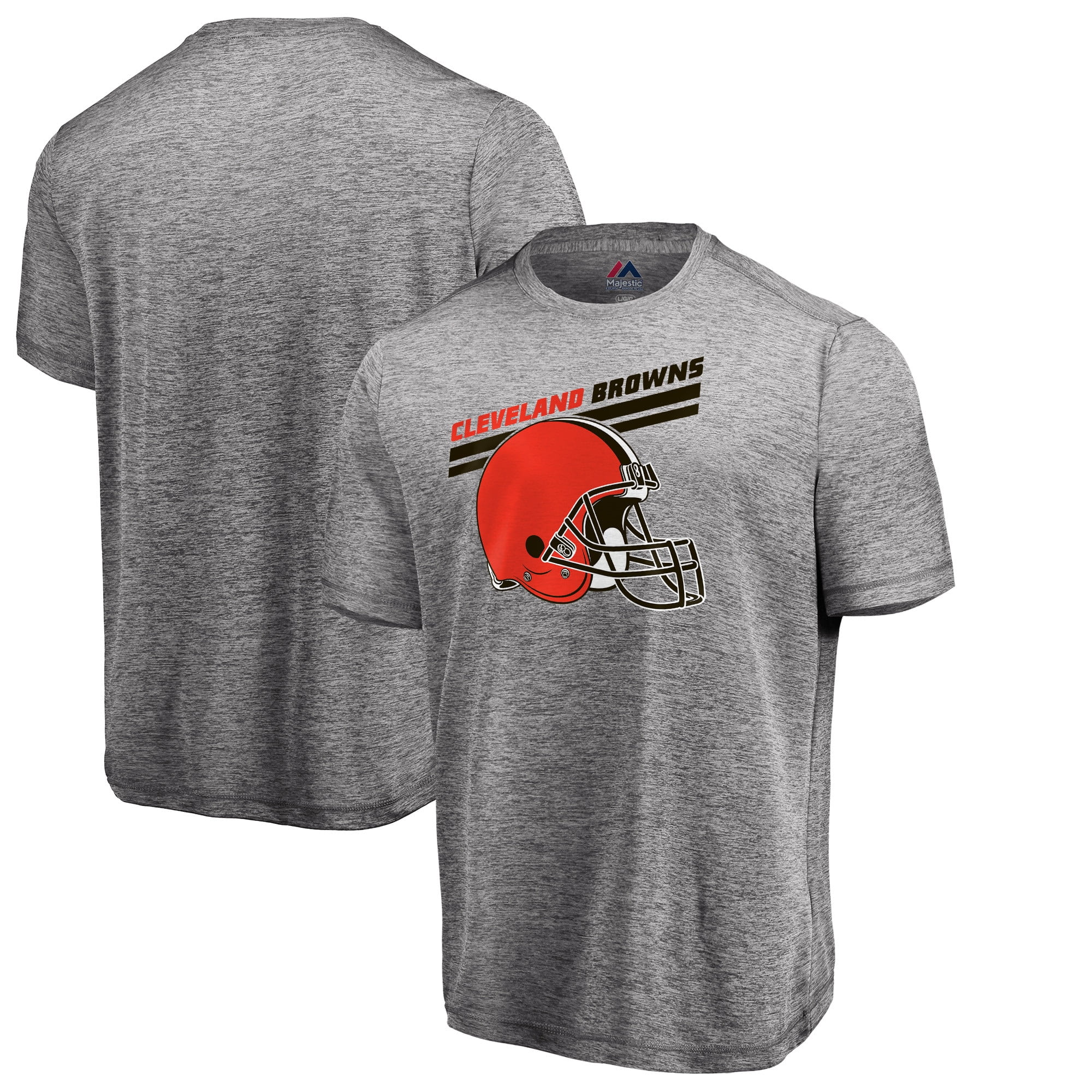 Men's Majestic Heathered Gray Cleveland Browns Showtime Pro Grade T ...