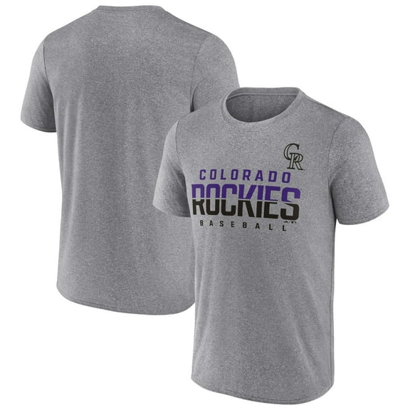 Men's Majestic Heathered Gray Colorado Rockies Earn It T-Shirt