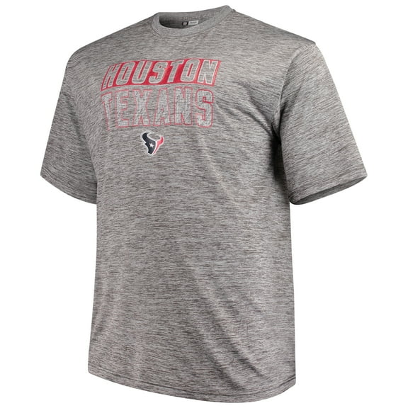 Men's Majestic Heathered Gray Houston Texans Big & Tall Last Chance Ply Reflective T-Shirt