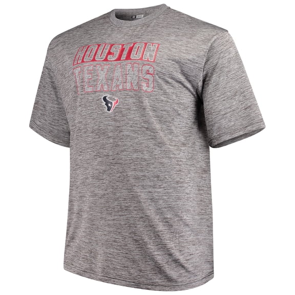Men's Majestic Heathered Gray Houston Texans Big & Tall Last Chance Ply Reflective T-Shirt