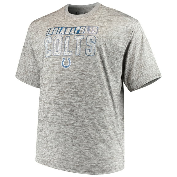 Men's Majestic Heathered Gray Indianapolis Colts Big & Tall Last Chance Ply Reflective T-Shirt