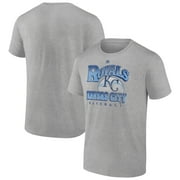 Mens Majestic Heathered Gray Kansas City Royals Trifecta T-Shirt