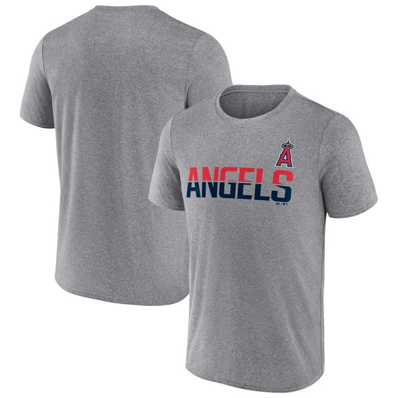 Men's Majestic Heathered Gray Los Angeles Angels Earn It T-Shirt