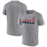 Mens Majestic Heathered Gray Los Angeles Angels Earn It T-Shirt