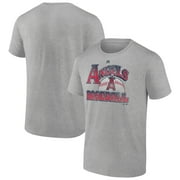 Mens Majestic Heathered Gray Los Angeles Angels Trifecta T-Shirt