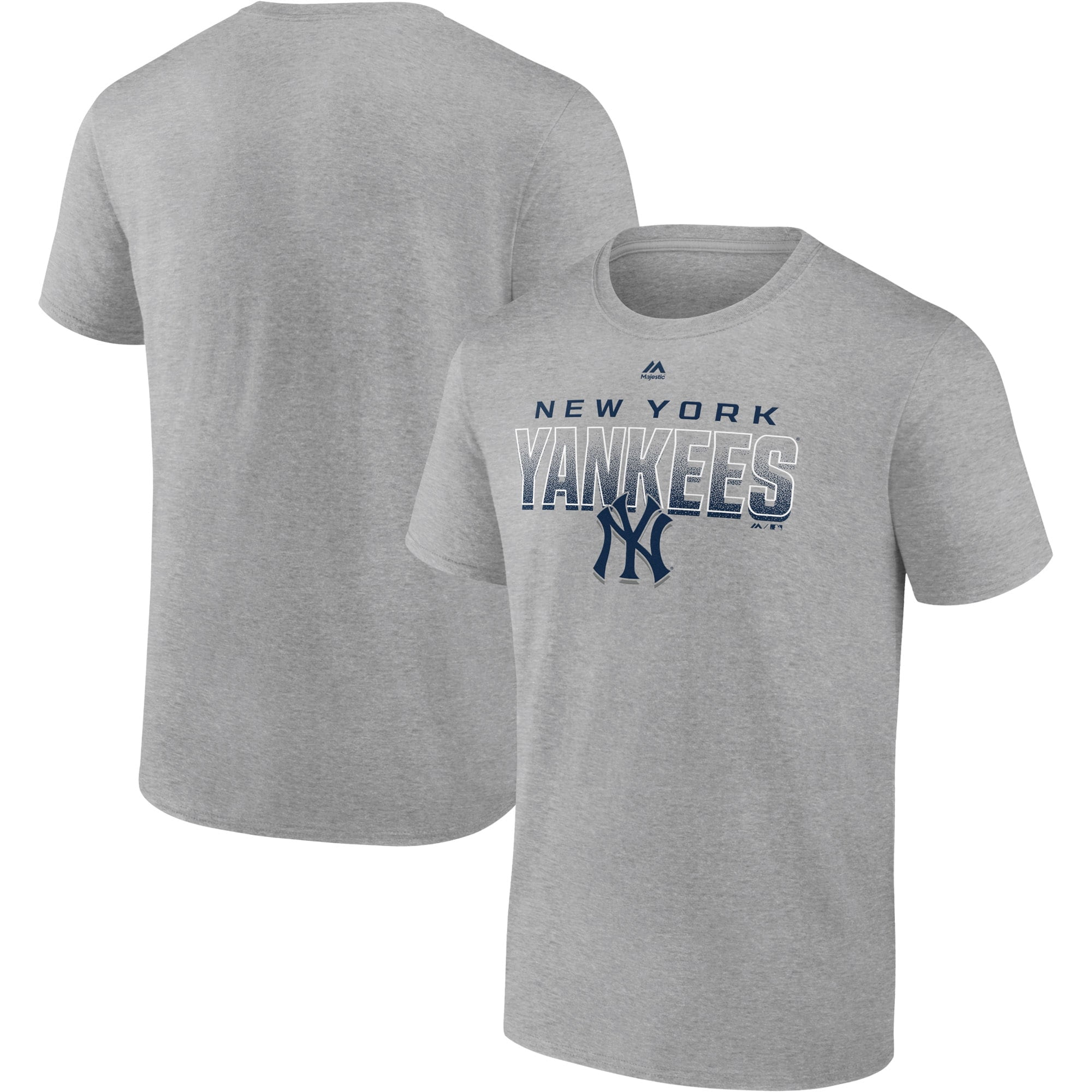 Men's Majestic Heathered Gray New York Yankees Fast-Paced T-Shirt