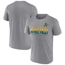 Men's Majestic Heathered Gray Oakland Athletics Earn It T-Shirt