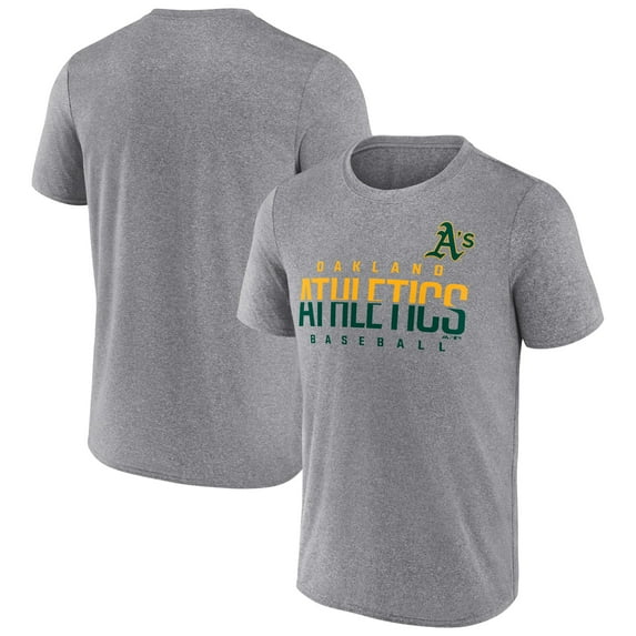 Men's Majestic Heathered Gray Oakland Athletics Earn It T-Shirt