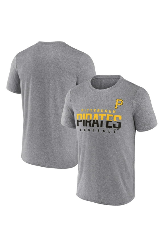 Men's Majestic Heathered Gray Pittsburgh Pirates Earn It T-Shirt
