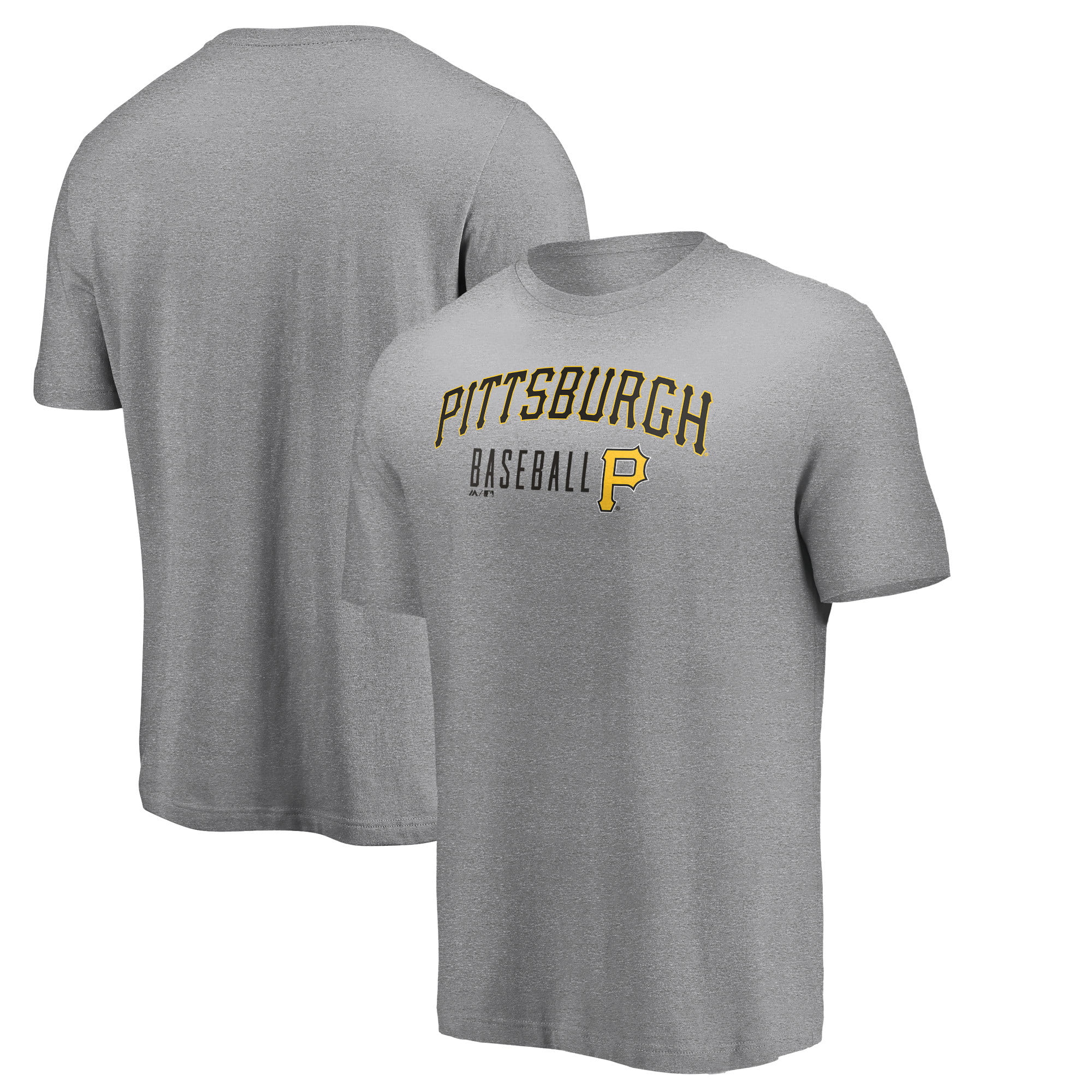 Men's Majestic Gray Pittsburgh Pirates Official Fandom T-Shirt