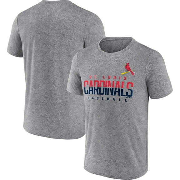 Men's Majestic Heathered Gray St. Louis Cardinals Earn It T-Shirt