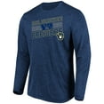 thumbnail image 1 of Men's Majestic Heathered Navy Milwaukee Brewers Big & Tall Long Sleeve Team T-Shirt, 1 of 4