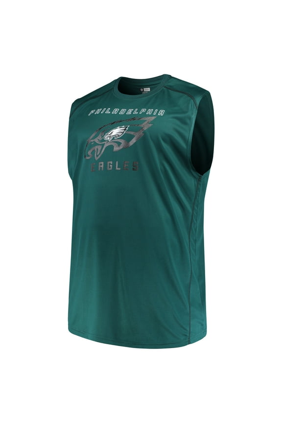 Men's Majestic Midnight Green Philadelphia Eagles Big & Tall Endurance Test Muscle Tank Top