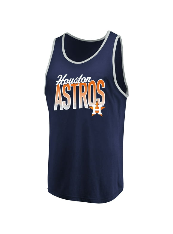 Men's Majestic Navy/Heathered Gray Houston Astros Within Reach Tank Top