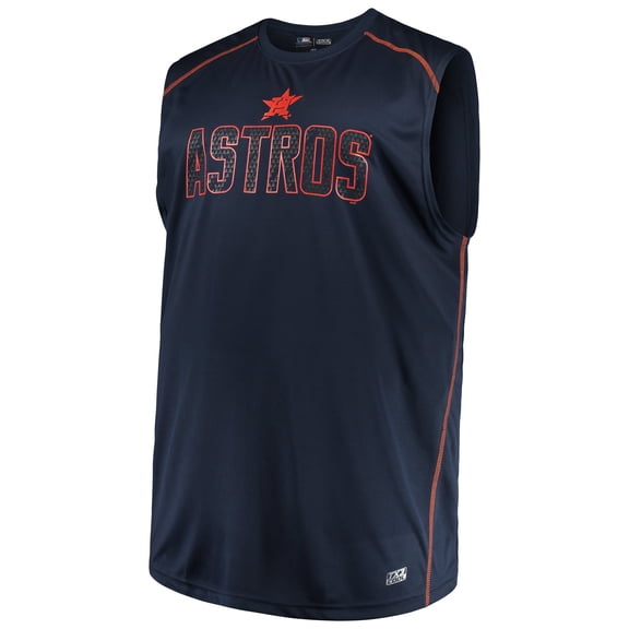Men's Majestic Navy Houston Astros Big & Tall Legendary Strength Tank Top