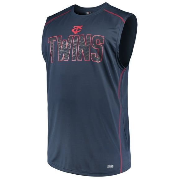 Men's Majestic Navy Minnesota Twins Big & Tall Legendary Strength Tank Top