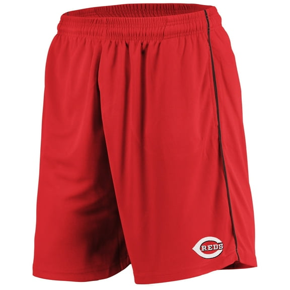 Men's Majestic Red Cincinnati Reds Mesh Shorts
