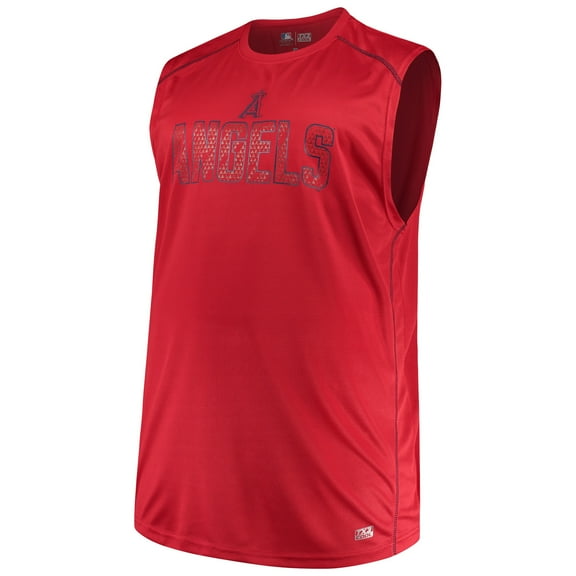 Men's Majestic Red Los Angeles Angels Big & Tall Legendary Strength Tank Top