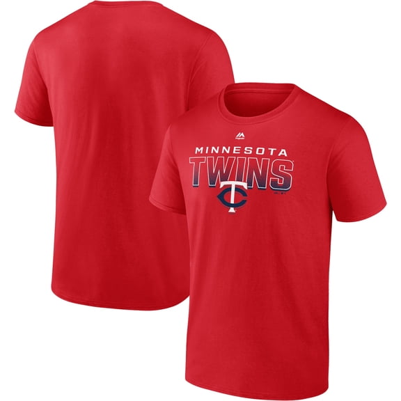 Men's Majestic Red Minnesota Twins Fast-Paced T-Shirt