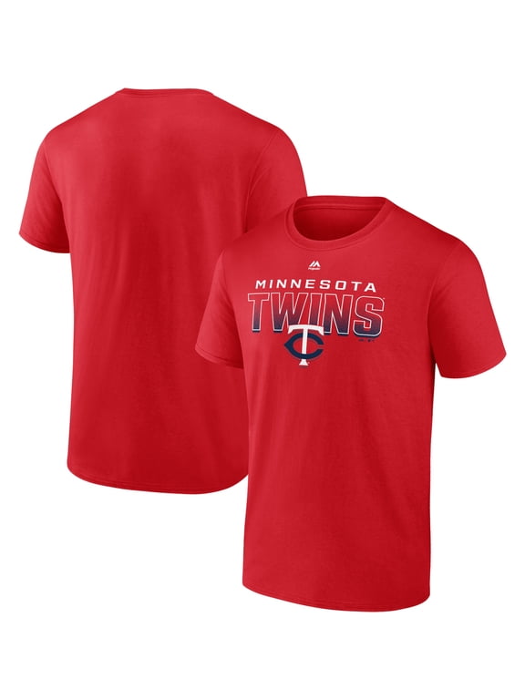 Men's Majestic Red Minnesota Twins Fast-Paced T-Shirt