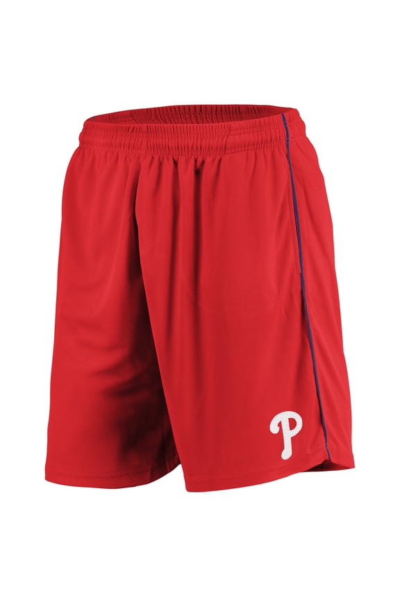 Men's Majestic Red Philadelphia Phillies Mesh Shorts
